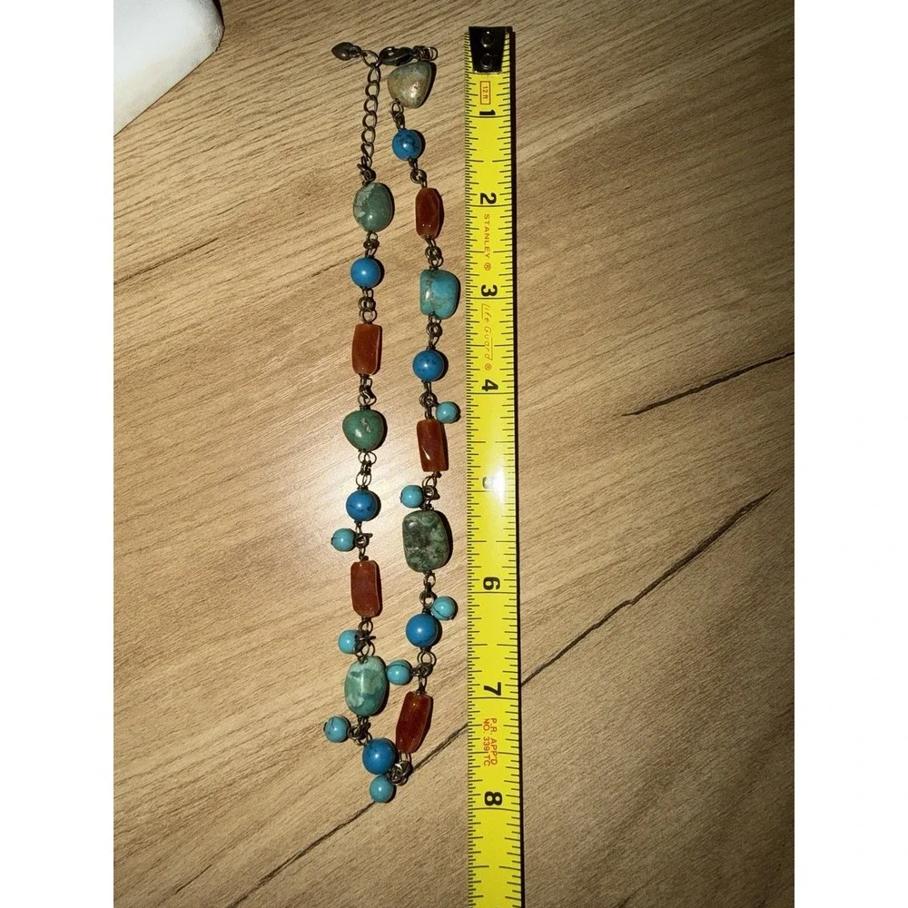 Vintage Turquoise,‎ Coral Choker Necklace Choker